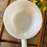 Vintage Mid Century Anchor Hocking Fire King Ovenproof Milk Glass Bowl with Handle 1960 1970s Image 3