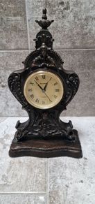 Wood bronze clock