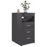Desk High Gloss Grey 140x50x76 cm Chipboard Image 9
