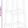 Set of 4 Solid Acacia Wood Bar Stools Image 3