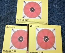 3x Corsair ML140 LED Elite (Red) 140mm PWM fans