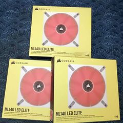 3x Corsair ML140 LED Elite (Red) 140mm PWM fans