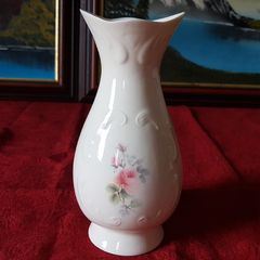 8 Inches Tall Donegal Parian China Rose Vase Made In Ireland