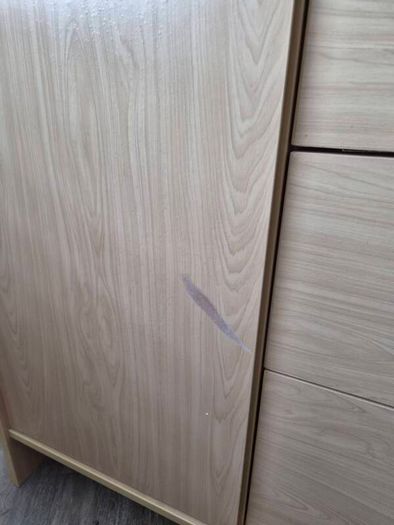 Kub Madera baby changing table and storage.