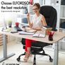 Massage Office Chair for Home Office, Desk Chair 77 cm High Back 150 Recliner Tilt Function Padded Swivel Fabric Black Image 5