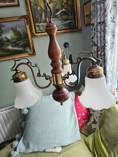 Three-Arm Chandelier, Made in Italy, Mid-20th Century