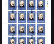 2002 Ireland Canonisation of Padre Pio Commemorative Stamp Sheetlet Plate 1A1A1A1A Fine Used with Dublin CDS cancel of 14th May 2002 (First day of issue) on envelope extract