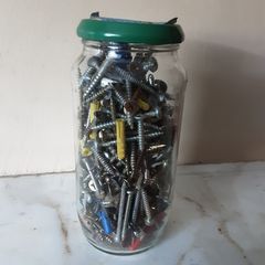 Handy man Jar of screws nails etc.