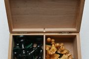 Antique  Chess Set 1930s-40s European Hand Carved Boxwood Complete 32 Pieces