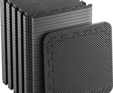 EVA Gym Foam Mat; 24 Pieces; 30.5 x 30.5cm; Black; Non-Slip Interlocking Puzzle Floor Tiles for Home, Exercising, Garage