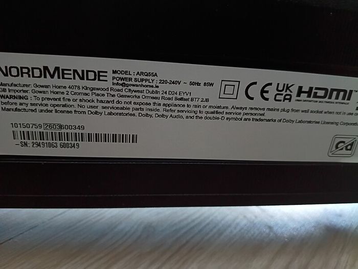 Nordmende 55 inch TV