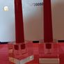 2 Glass Cube Candle Holders Image 2
