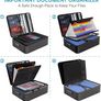Fireproof Document Box with 5200F Heat Insulated,Multi-Layer Waterproof & Fireproof 13 Pockets File Organiser,A4 Document Storage Box with Lock Image 3