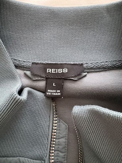 Reiss Hybrid Quilt Jacket in Teal Green
