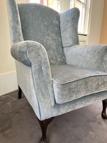 2 wing backed Armchairs