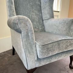 2 wing backed Armchairs