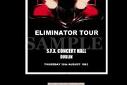 ZZ TOP concert poster+ticket S.F.X Hall Dublin 1983 A3 size replica