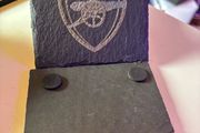 arsenal black slate coasters 6 pack