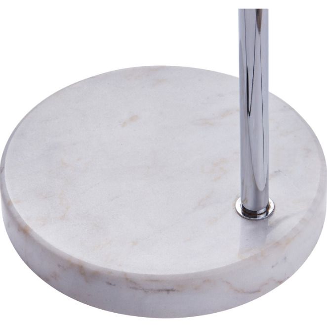 Chrome Arc Over Reach Lamps. Marble base. (Pair)