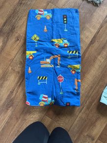 Road works themed fitted sheet toddler bed
