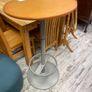 Tall pine round table Image 2