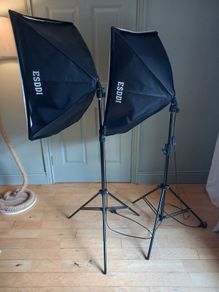 ESDDI Softbox Lighting Kit 85W 5500K with Carry Case & Screens