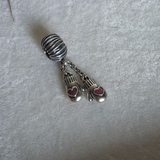 Genuine Pandora winter mittens dangle charm very good condition