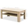 Coffee Table Chipboard 110x65x48cm Oak - Free Delivery Nationwide Image 6
