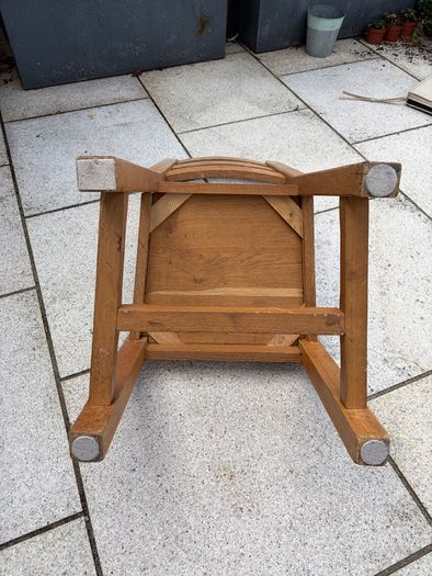 5 Large Light Oak Dining Chairs