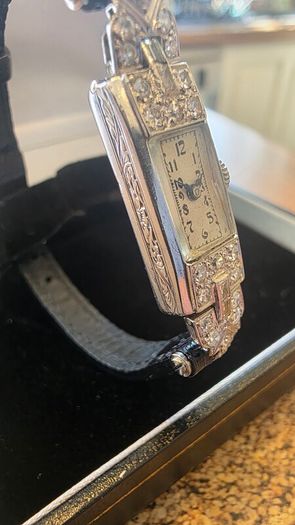 Platinum Art Deco Cocktail Watch