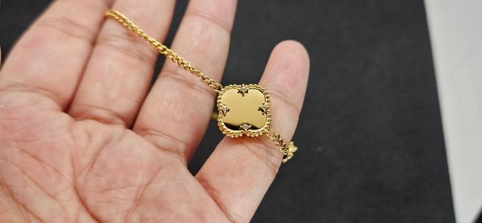 Lynott Clover Necklace with Diamante