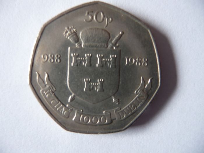 Dublin 988-1988, 50p coins
