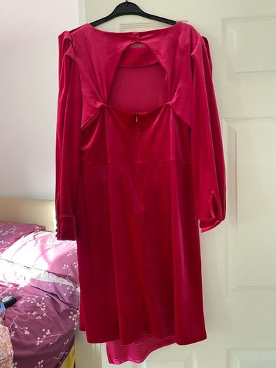 Fabulous deep pink velvet Next Dress size 20