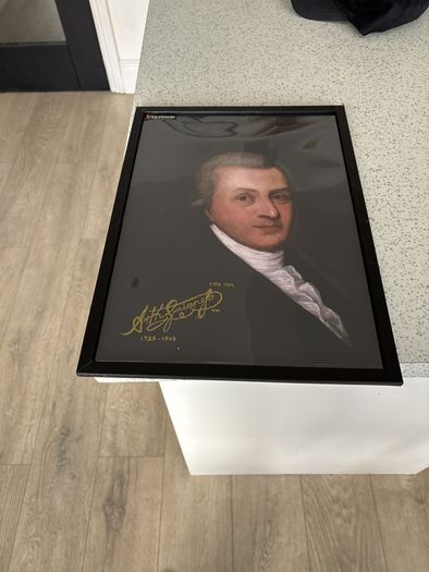 Arthur Guinness printed portrait framed