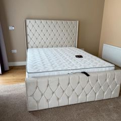 Double & King Size Bed Frame With Mattress Opt