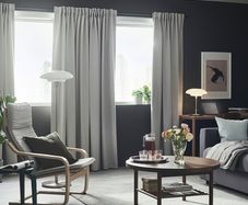 New Ikea Majgull room darkening curtains, light grey 145 x 250 cm