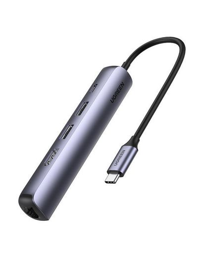 Ultra Slim 5 In 4k 1 Usb-c To 2 Usb (3.0)+hdmi+rj45 +pd