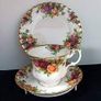 Royal Albert "Old Country Rose" Tea cup, Saucer, Side Plate Image 2