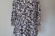 Gallery navy/gold print dress size UK 20