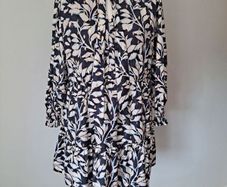 Gallery navy/gold print dress size UK 20