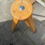 Vintage Industrial Theater Spotlight Floor Lamp on Wooden Tripod  Re-wired Image 8
