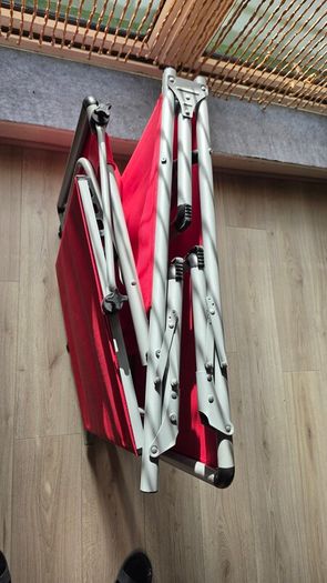 garden sun bed foldable red