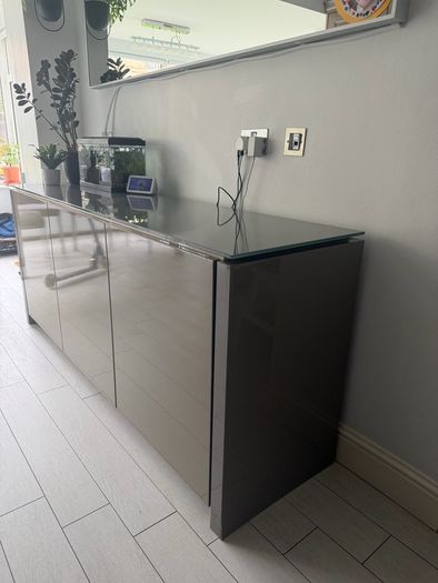 Calligaris Glass-Top Sideboard