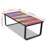 Coffee Table Rainbow print on top with black frame Image 2
