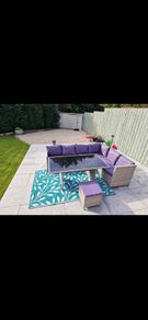 large rattan corner garden dining set