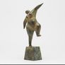 Solid bronze staue of a voluptuous balancing lady Image 3