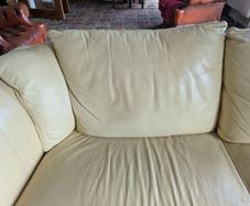 Cream leather sofa