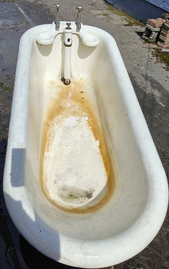 Victorian Bath With Claw Feet And Brass Taps