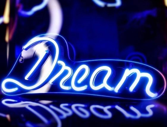 Neon Sign Dream Led Neon Light Wall Light Led Wall Decor, Battery or USB Powered Light Up Acrylic Neon Sign for Bedroom, Kids Room, Living Room, Bar, Party, Christmas