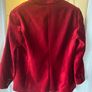 Zara women's red velvet blazer jacket Size XL (UK 14-16), AS NEW Image 9